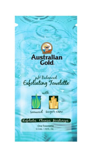 Australian Gold pH Balanced Exfoliating Towelette.