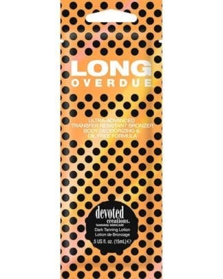 Long overdue dark tanning lotion packet.