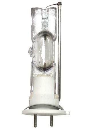 Clear halogen capsule bulb with two-pin base