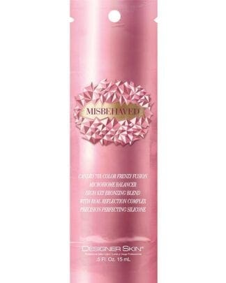 Misbehaved self tanning lotion bottle.