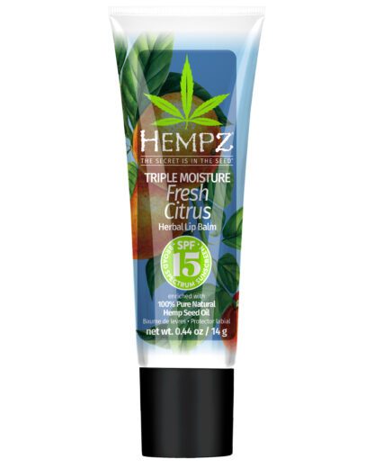 Hempz triple moisture fresh citrus lip balm.