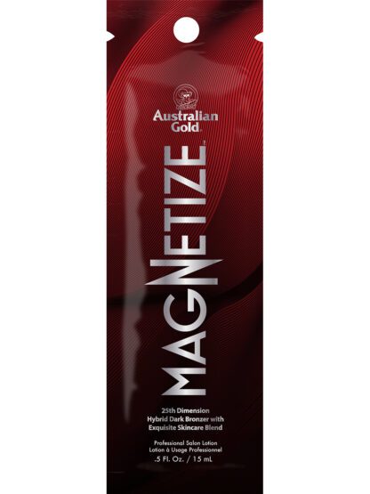 Australian gold magnetize 25th dimension exquisite dark bronzer tanning lotion bottle.
