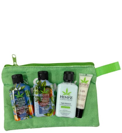 Hempz travel size body care set.