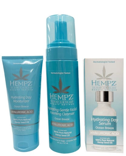 Hempz Ocean Breeze skincare set.