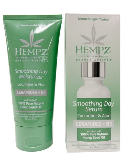 Hempz smoothing day moisturizer and serum.