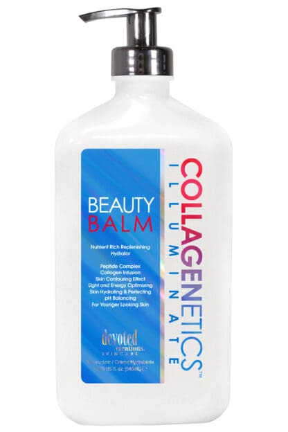 Collagenetics beauty balm moisturizer bottle.