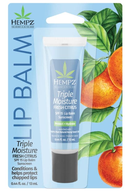 Hempz Triple Moisture Fresh Citrus Lip Balm SPF 15.