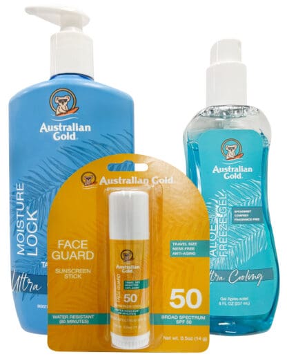 Australian Gold sunscreen set SPF 50