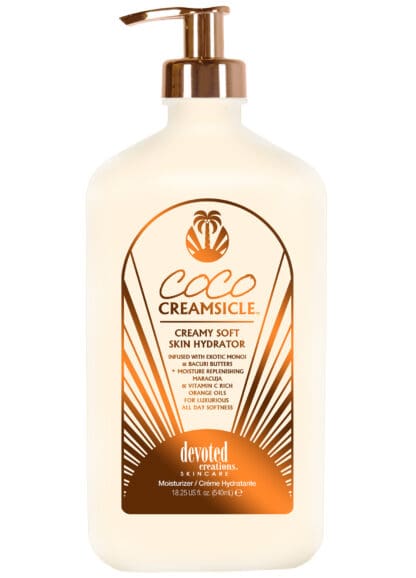 Coco Creamsicle body lotion bottle.