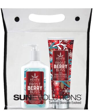 Hempz Frost Berry Bliss tanning set.