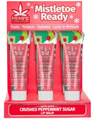 Hempz Crushed Peppermint Sugar Lip Balm Display Box