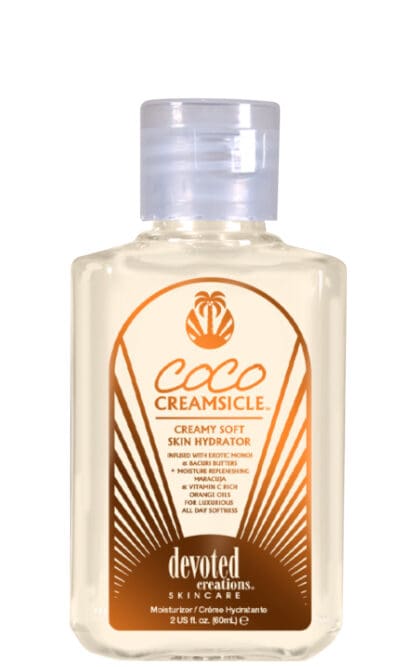 Coco Creamsicle skin moisturizer bottle.