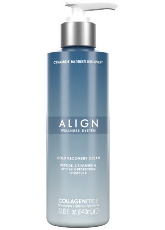 Blue pump bottle of Align Cold Recovery cream